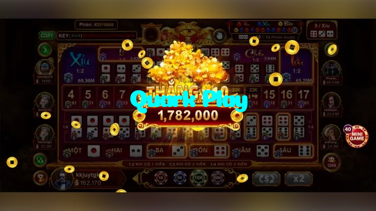 Quark Play casino presented on mobile device in Pakistan with slots and live games